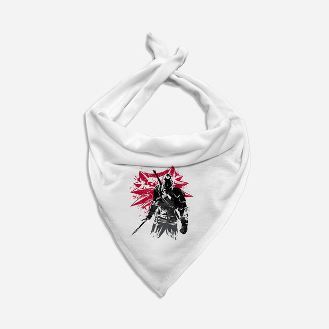 The Witcher Sumi-e-dog bandana pet collar-DrMonekers