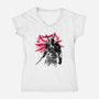 The Witcher Sumi-e-womens v-neck tee-DrMonekers