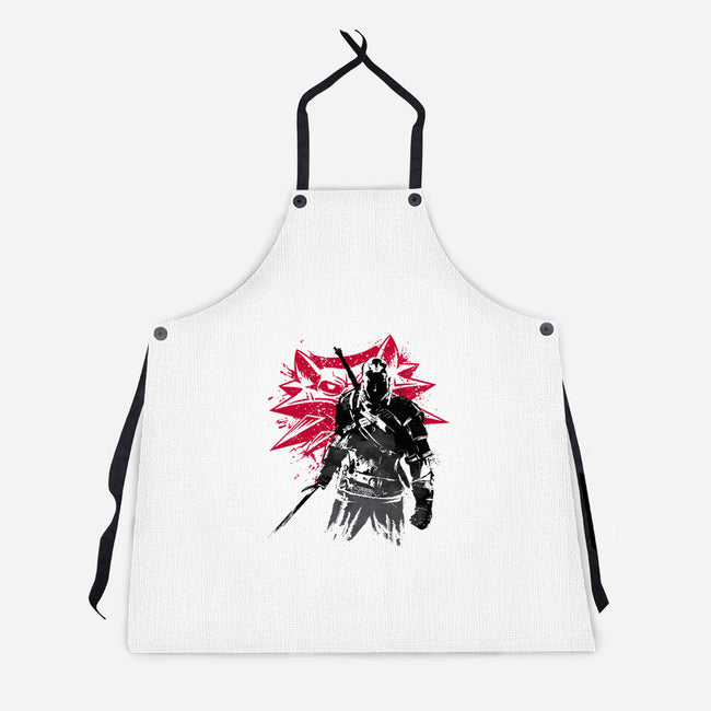 The Witcher Sumi-e-unisex kitchen apron-DrMonekers