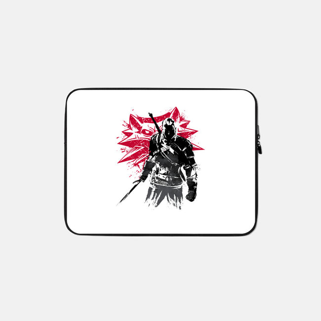 The Witcher Sumi-e-none zippered laptop sleeve-DrMonekers