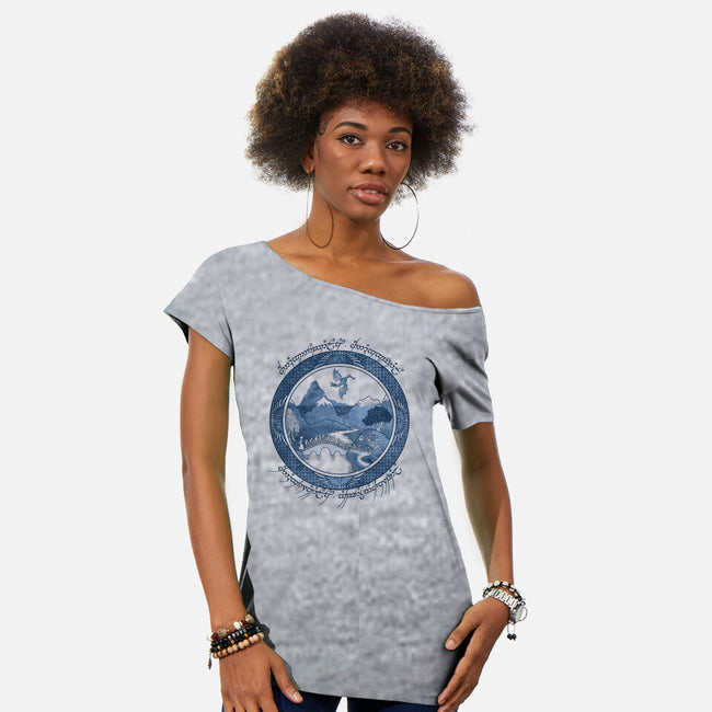 There and Back Again-womens off shoulder tee-Joe Wright