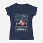 There is no Xmas, only Zuul!-womens v-neck tee-Mdk7