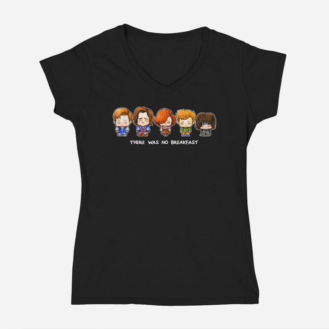 There Was No Breakfast-womens v-neck tee-SuperEmoFriends