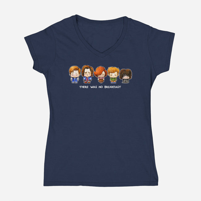 There Was No Breakfast-womens v-neck tee-SuperEmoFriends