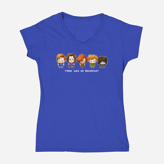 There Was No Breakfast-womens v-neck tee-SuperEmoFriends
