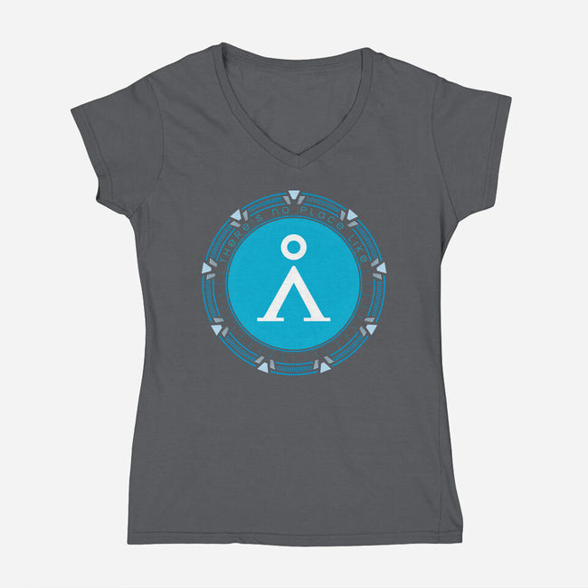 There's No Place Like Home-womens v-neck tee-stepone7
