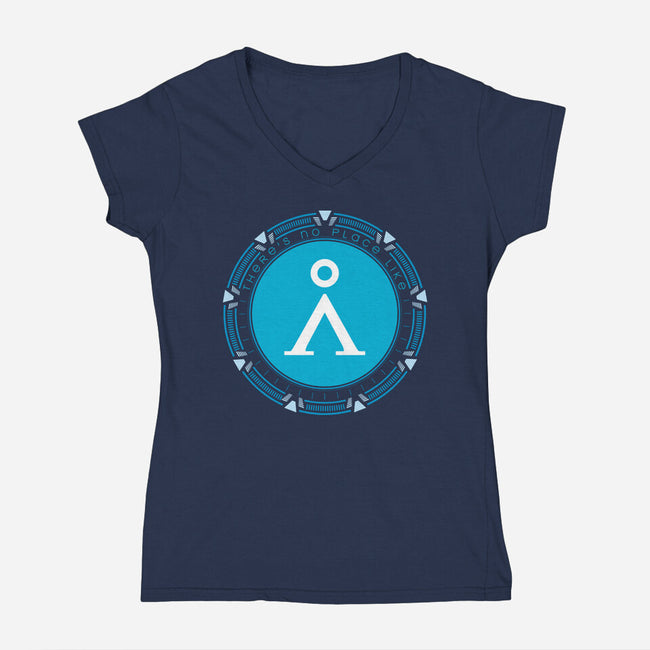 There's No Place Like Home-womens v-neck tee-stepone7