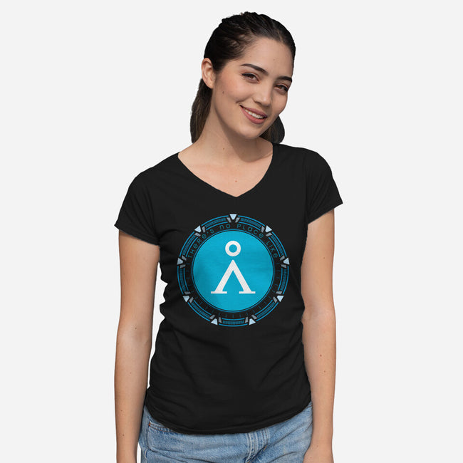 There's No Place Like Home-womens v-neck tee-stepone7