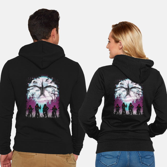 There's Something Strange-unisex zip-up sweatshirt-vp021