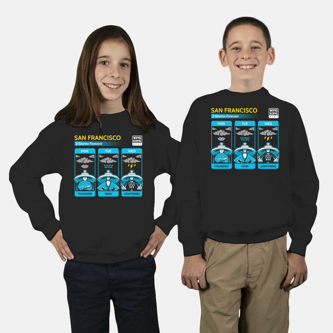 Three Storms-youth crew neck sweatshirt-stationjack