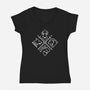 Throne Houses-womens v-neck tee-spike00