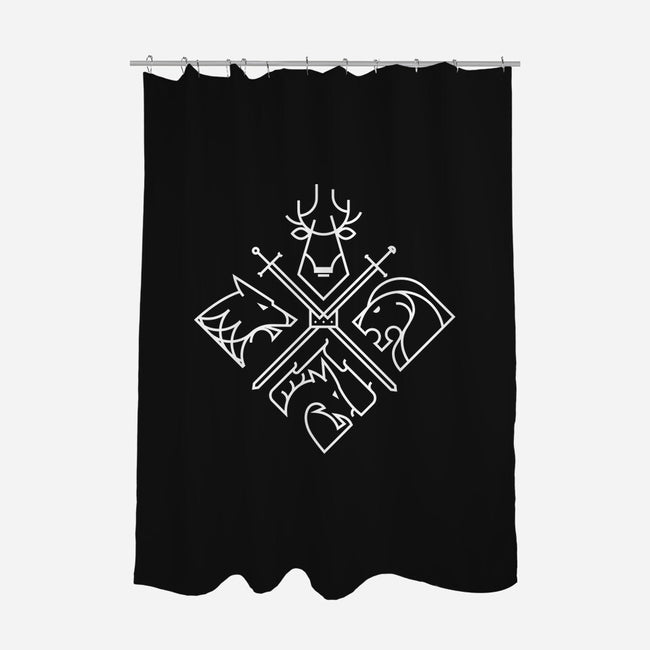Throne Houses-none polyester shower curtain-spike00