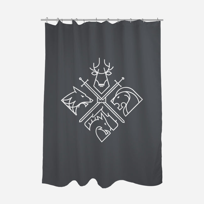 Throne Houses-none polyester shower curtain-spike00