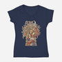 Throne of Magic-womens v-neck tee-GillesBone