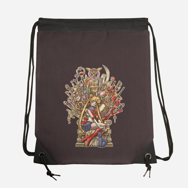 Throne of Magic-none drawstring bag-GillesBone