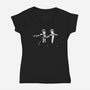 Time Fiction-womens v-neck tee-zerobriant