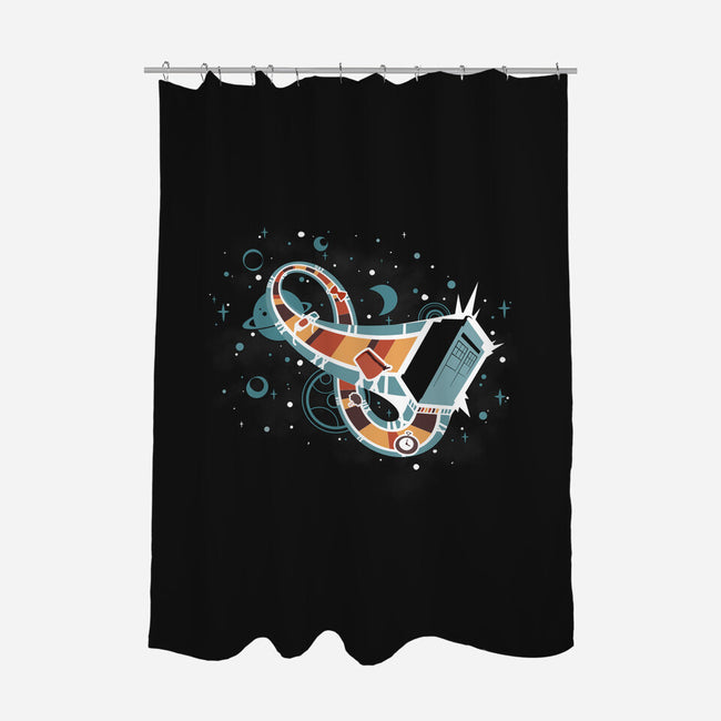 Time Loops-none polyester shower curtain-Licunatt