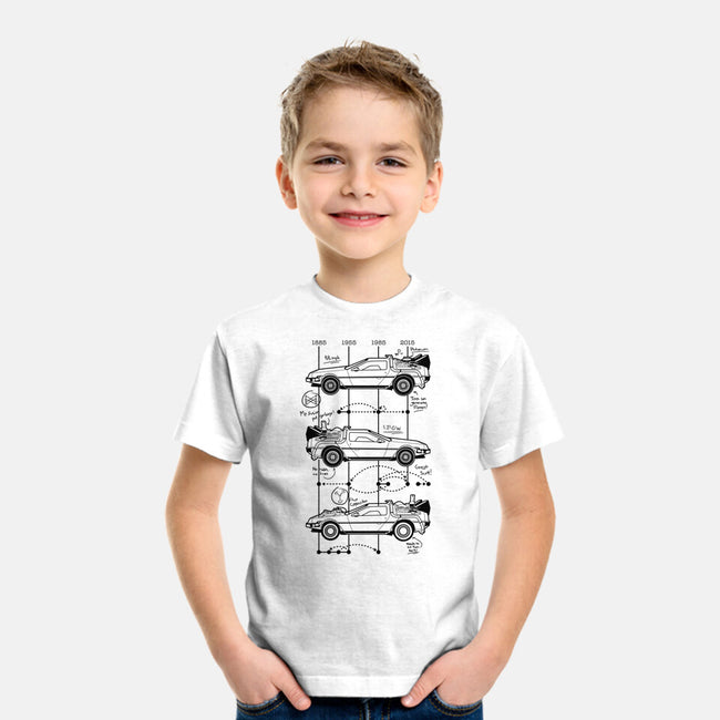 Time Machine Schematics-youth basic tee-elloco