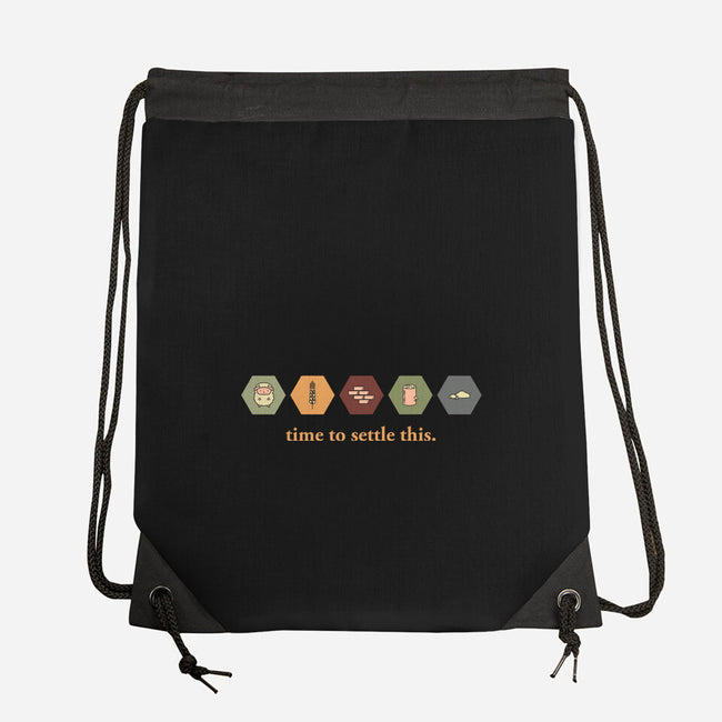 Time To Settle This-none drawstring bag-zacrizy