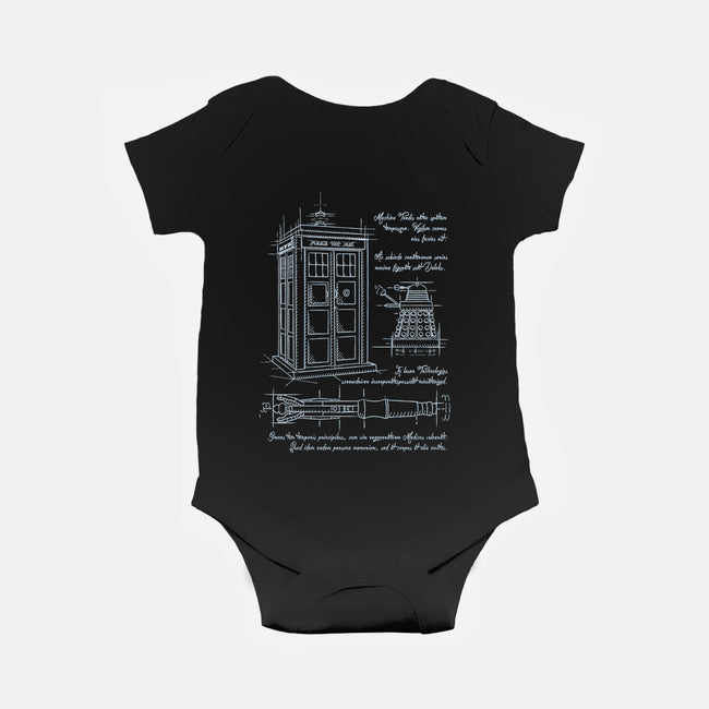 Time Travel Schematic-baby basic onesie-ducfrench