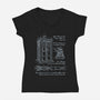 Time Travel Schematic-womens v-neck tee-ducfrench