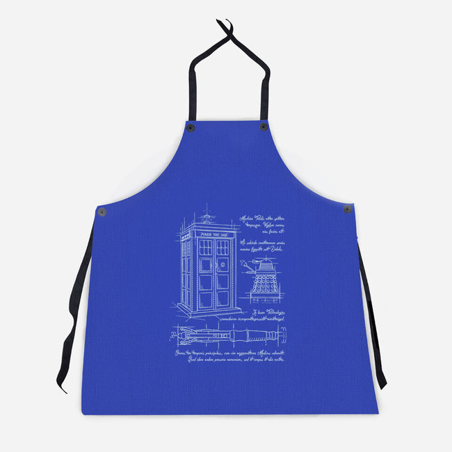 Time Travel Schematic-unisex kitchen apron-ducfrench