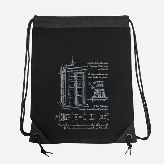 Time Travel Schematic-none drawstring bag-ducfrench
