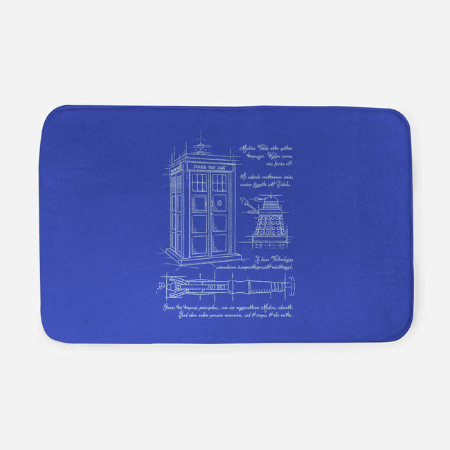 Time Travel Schematic-none memory foam bath mat-ducfrench
