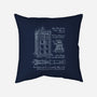 Time Travel Schematic-none removable cover w insert throw pillow-ducfrench
