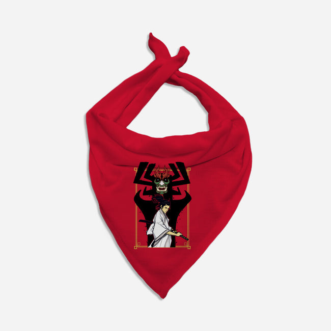 Time Traveling Samurai-cat bandana pet collar-lucassilva