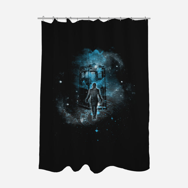 Time Traveller-none polyester shower curtain-kharmazero