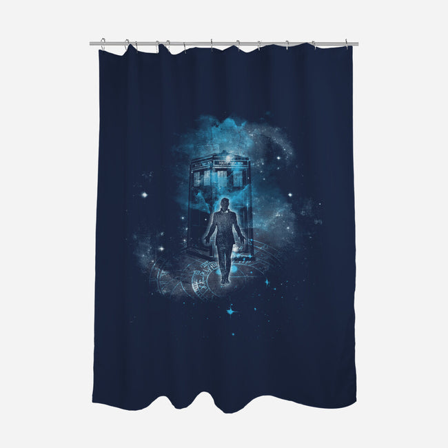 Time Traveller-none polyester shower curtain-kharmazero