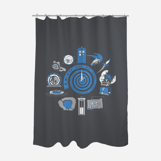 Time Warp-none polyester shower curtain-everdream