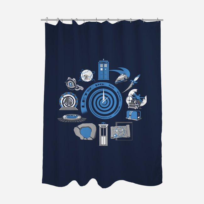 Time Warp-none polyester shower curtain-everdream
