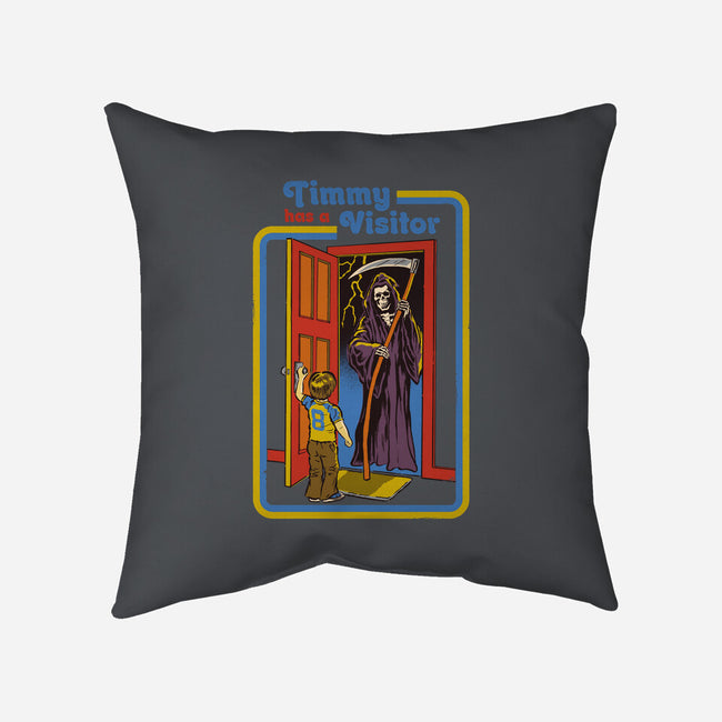 Timmy Has A Visitor-none removable cover w insert throw pillow-Steven Rhodes