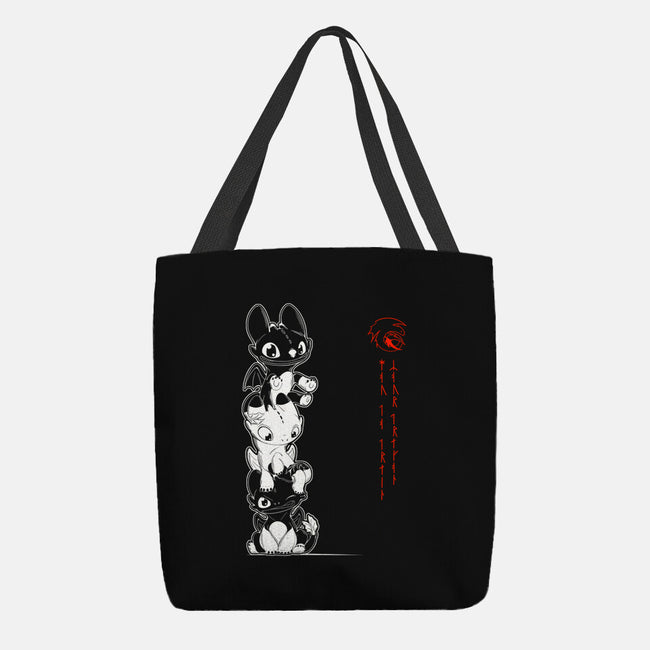 Tiny Furious Tower-none basic tote-ChocolateRaisinFury