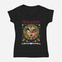 Tis Over 9000-womens v-neck tee-CoD Designs