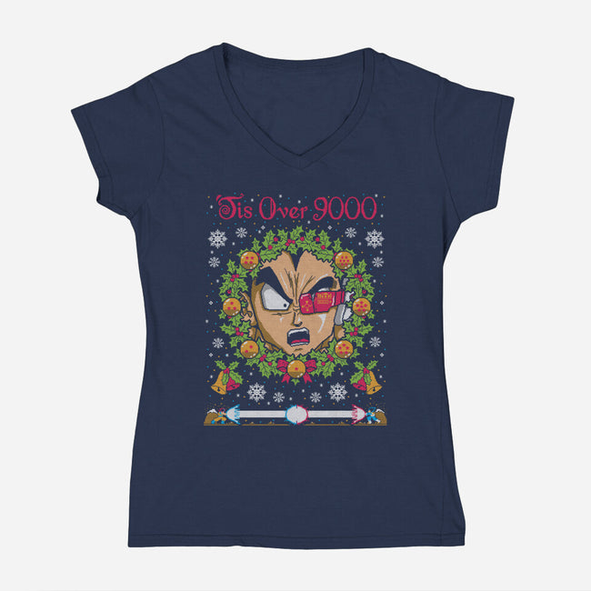 Tis Over 9000-womens v-neck tee-CoD Designs