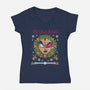 Tis Over 9000-womens v-neck tee-CoD Designs