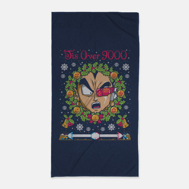 Tis Over 9000-none beach towel-CoD Designs