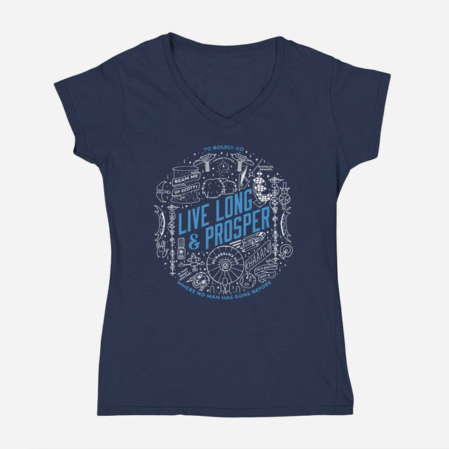 To Boldly Go-womens v-neck tee-dmh2create