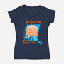 Tokyo Burger Run-womens v-neck tee-zackolantern
