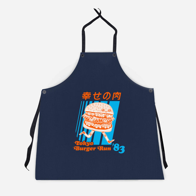 Tokyo Burger Run-unisex kitchen apron-zackolantern