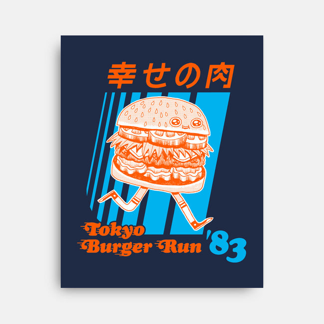 Tokyo Burger Run-none stretched canvas-zackolantern