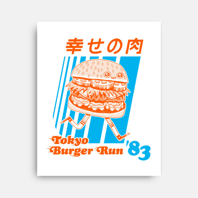 Tokyo Burger Run-none stretched canvas-zackolantern