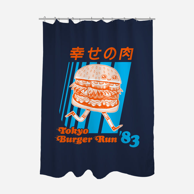 Tokyo Burger Run-none polyester shower curtain-zackolantern