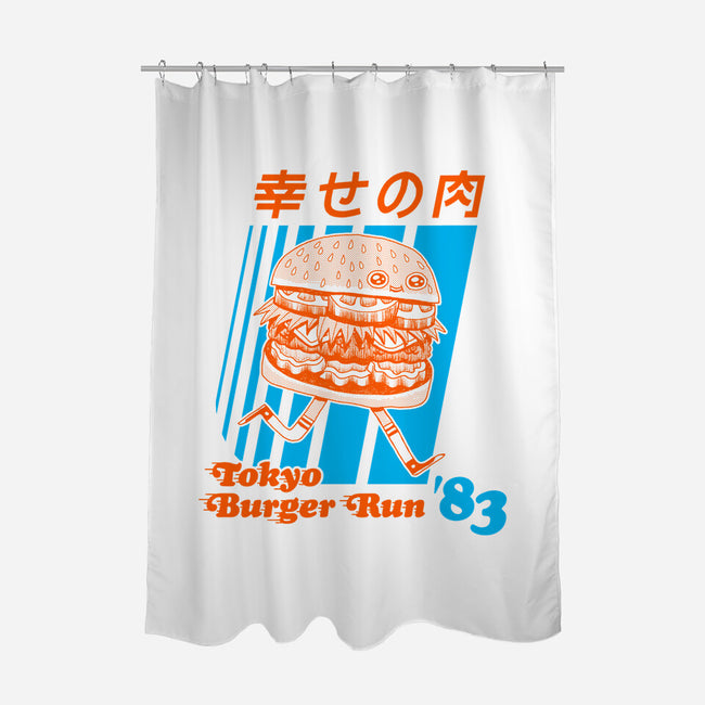 Tokyo Burger Run-none polyester shower curtain-zackolantern