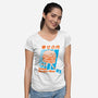 Tokyo Burger Run-womens v-neck tee-zackolantern