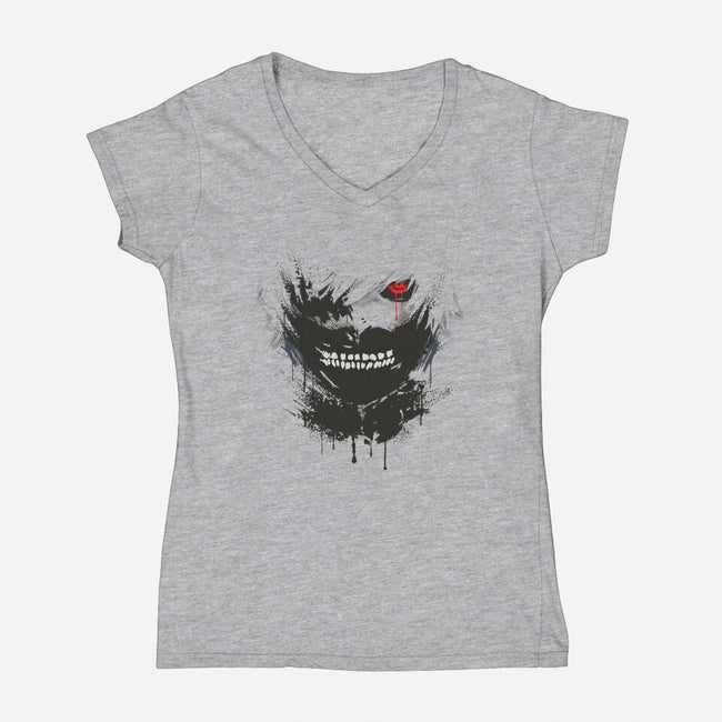Tokyo Ink-womens v-neck tee-Dracortis