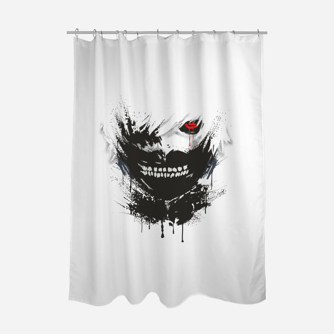 Tokyo Ink-none polyester shower curtain-Dracortis